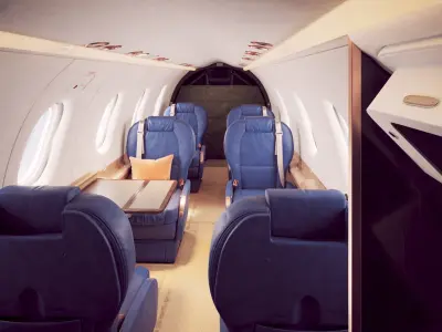 VIP Jet Aircraft Interior 3D model