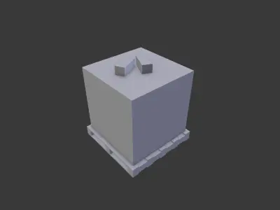 Bricks Pallet Low-poly 3D model