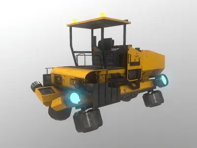 Cyberpunk Work Machines 01 Low-poly 3D model