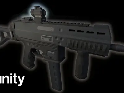 SMP45 gun Low-poly 3D model
