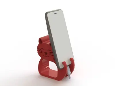 Cat phone holder 3D model