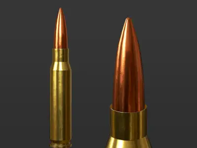 Bullet ammo Low-poly 3D model