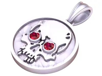 Antique Victorian Skull  Pendent 3D print model