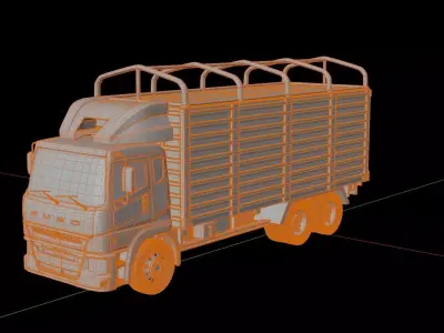 Mitsubishi Fuso Shogun Box Truck 3D model by nickyreignz