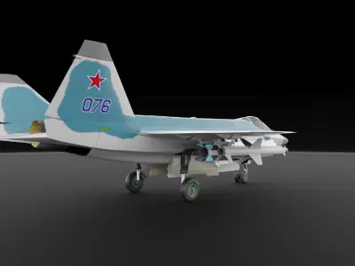 LTS Sukhoi T-75 Checkmate  Low-poly 3D model