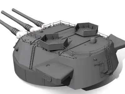 main caliber guns 3D print model