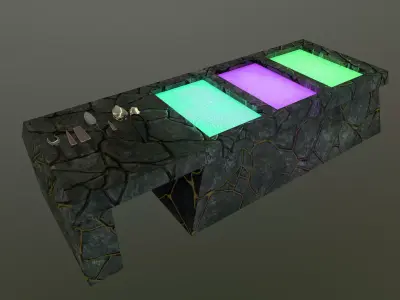  Wizard Workbench Free low-poly 3D model