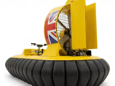 British Hovercraft Mini Low-poly 3D model