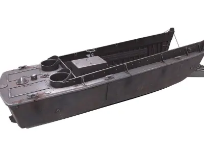 LCVP Higgins Boat Low-poly PBR Low-poly 3D model