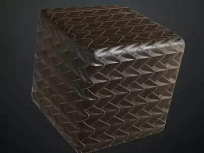 Metal Herringbone Pattern PBR Seamless Texture