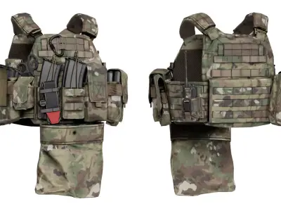 WARRIOR ASSAULT DCS PLATE CARRIER VEST V3 Low-poly 3D model