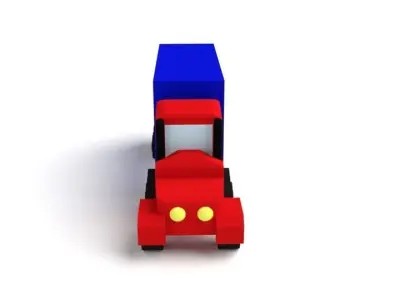 Low Poly Cartoon Toy Truck Low-poly 3D model