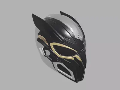 Sci Fi Black Panther Helmet 3D model