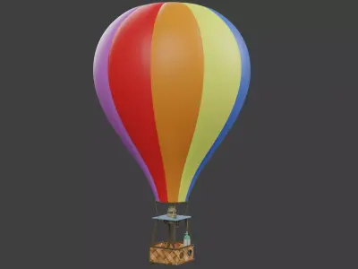 Hot Air Balloon 3D model 12