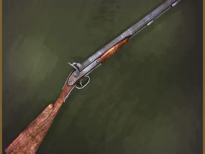 Pirate Weapons Collectuion Low-poly 3D model