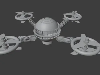 Sci-Fi Space Drone 3D Model 3D model