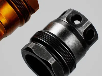 LPM Baby Bell Muzzle Brake 5 8x24 Free 3D model