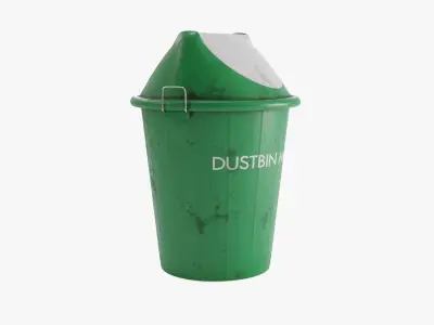 Dustbin 2 trash can 3D model