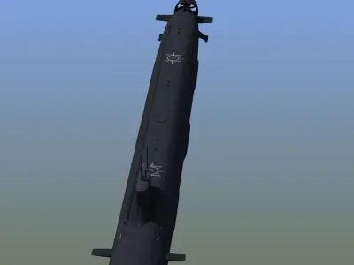 US Navy Submarine SSN 3D model