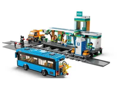 PixelBricks3D - LEGO Train Station  3D print model purchase