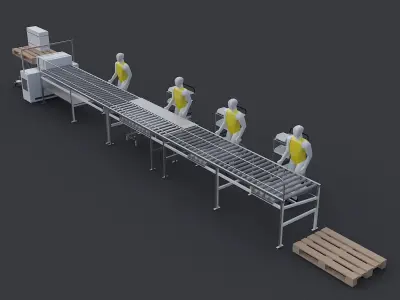 production line 3D model buy