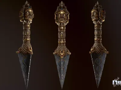 Ceremonial Dagger Low-poly 3D model