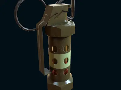 M84 Hand Grenade Bomb Gaming Model  Low-poly 3D model