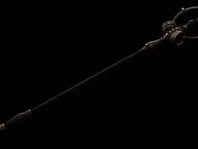 Khakkhara of Resonance Low-poly 3D model