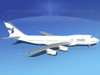 Boeing 747-100 Iran Air 3D model