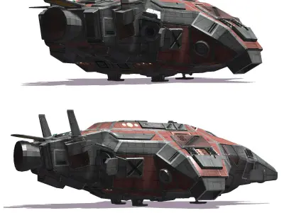 Tug Ship Low-poly 3D model