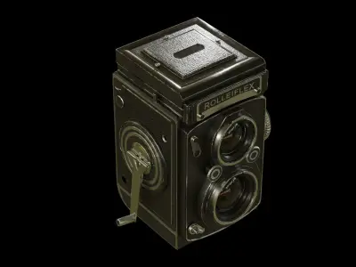 VINTAGE CAMERA Low-poly 3D model