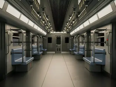 Metro Subway Interior 3D model 3D model