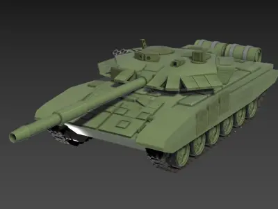 T-90A military tank 3D model