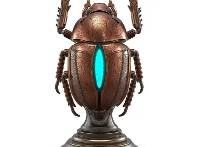 Cybernetic Scarab Beetle 3D Model Analysis 3D model