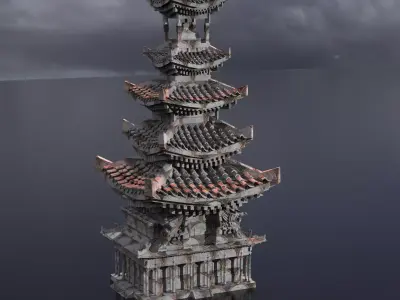 Dragon Lord Temple 3D model