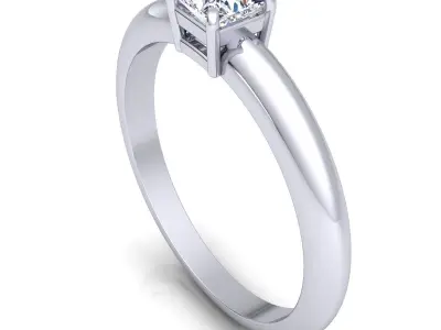 Solitaire Ring 3d Model And Render Detail  Free 3D print model