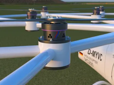 Air Drone Helicopter 3D model