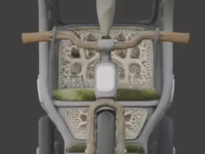 Bio-Hybrid Mushroom Cap Trike Low-poly 3D model
