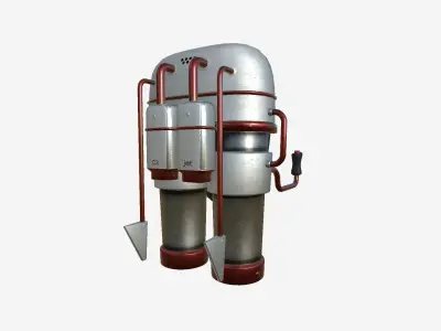 Jetpack C07 Red Steel - SciFi Character Design Free low-poly 3D model