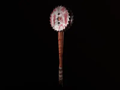 Sawblade Bat Low-poly 3D model