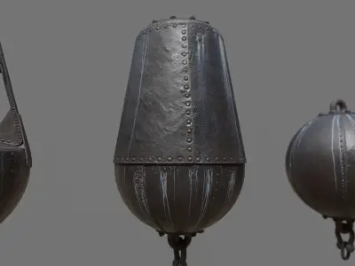 Victorian Iron Buoys Set 3D model
