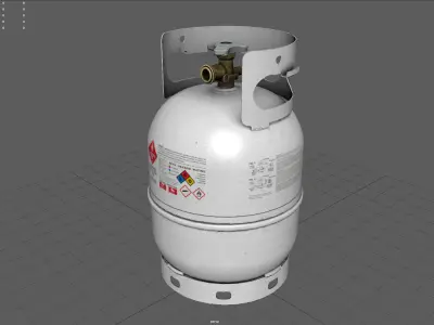 Propane tank cylinder Low-poly 3D model
