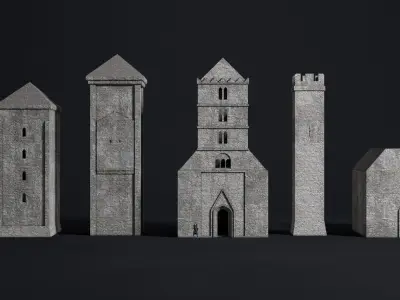 Medieval Building Pack Vol 02 Low-poly 3D model