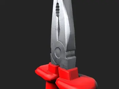 Dielectric Pliers PBR Low-poly 3D model