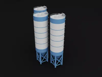 Industrial Factory Plant Props Pack 3D Model Low-poly 3D model