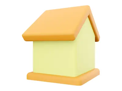 House cartoon icon 3D model