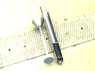 WeeTool metal rod with handle Free 3D model