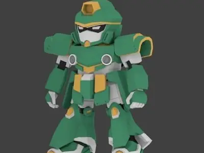 Super Mecha 22 - Buadom of Code Name BU40M Low-poly 3D model