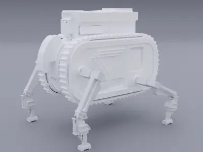 Robot Machine height-resolution Low-poly 3D model
