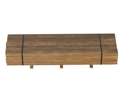 Stack Of Wooden Planks 3D model